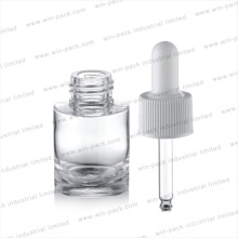 Luxury Acrylic Dropper Bottle Ribbed Collar Cosmetic Serum Dropper Container 30ml